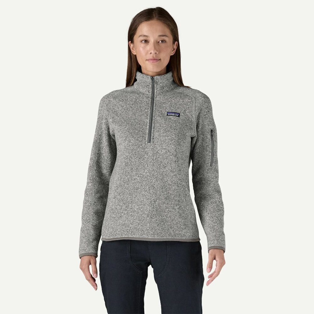 Patagonia Better Sweater 1/4 Zip Fleece Birch White Sz Medium